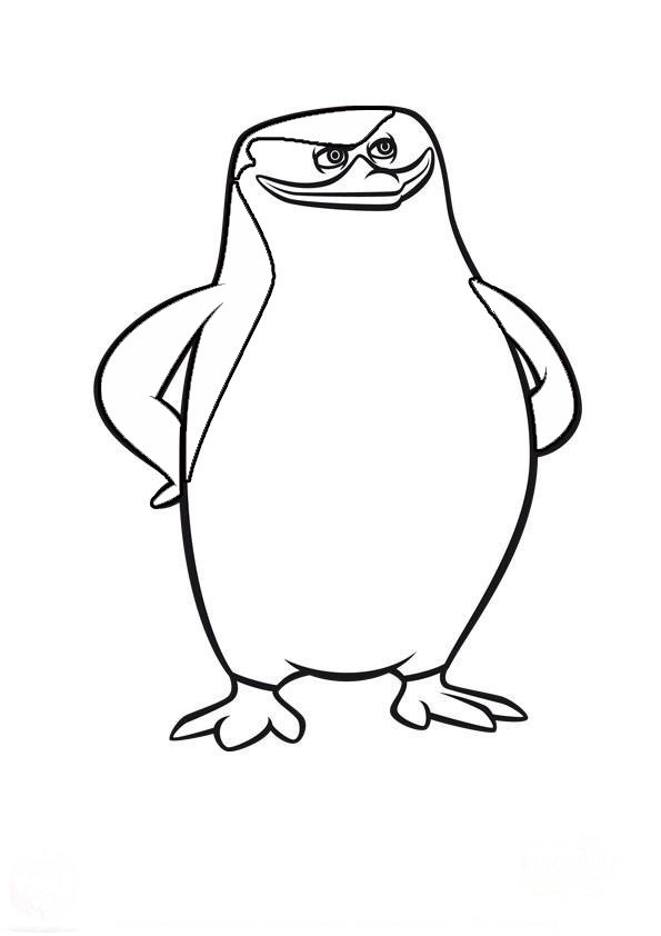 coloriage le pingouin fier
